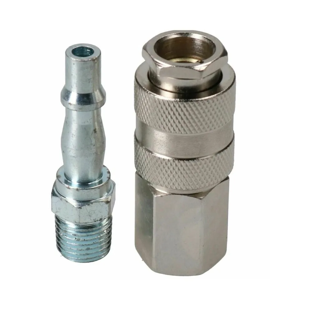 Male PCL To Female EURO Air Fitting Convertor Adapter Airline Hose Quick Release Home Improvement Hardware Accessories New