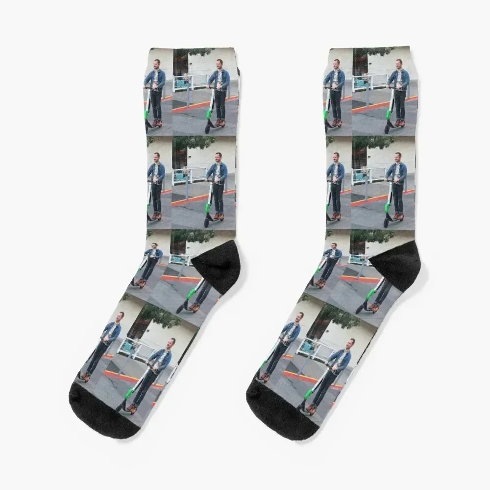 elijah wood on scooter Socks set christmas stocking Novelties Toe sports Girl'S Socks Men's