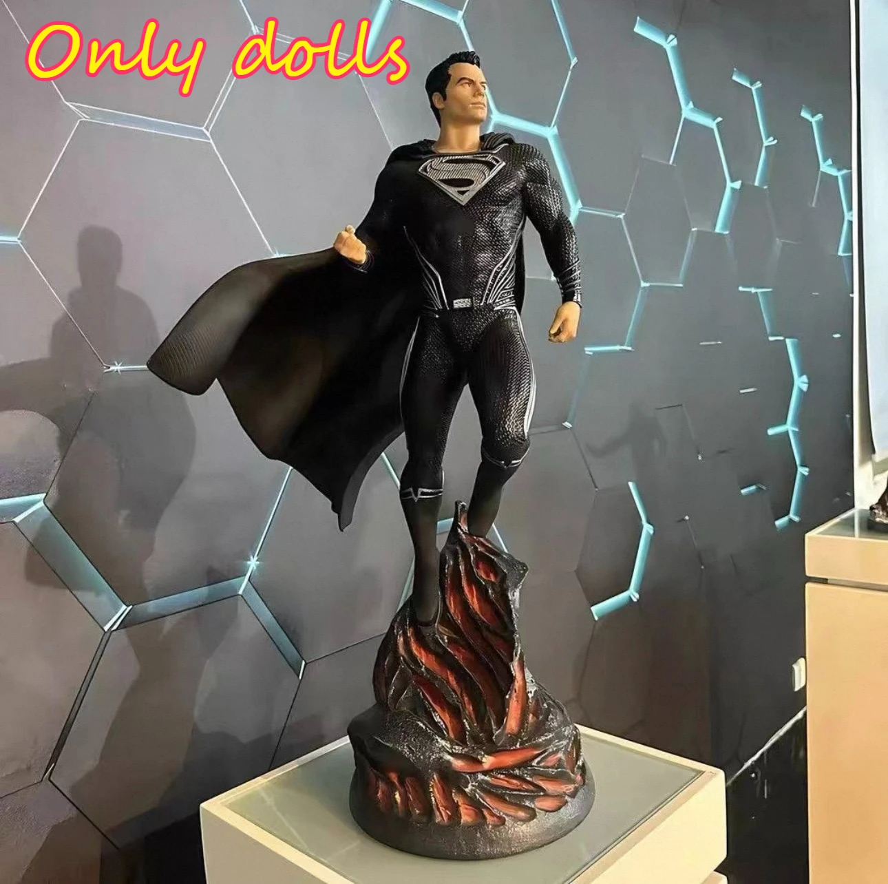 

Original FondJoy Black Superman 2.0 Action Figure DC Zack Snyder'S Justice League Figures 1/9 Super Man PVC Model Doll Toy gifts