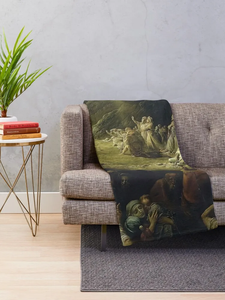 gustave doré artworks, gustave doré paintings, gustave dore art style Throw Blanket heavy to sleep Flannel Fabric Blankets