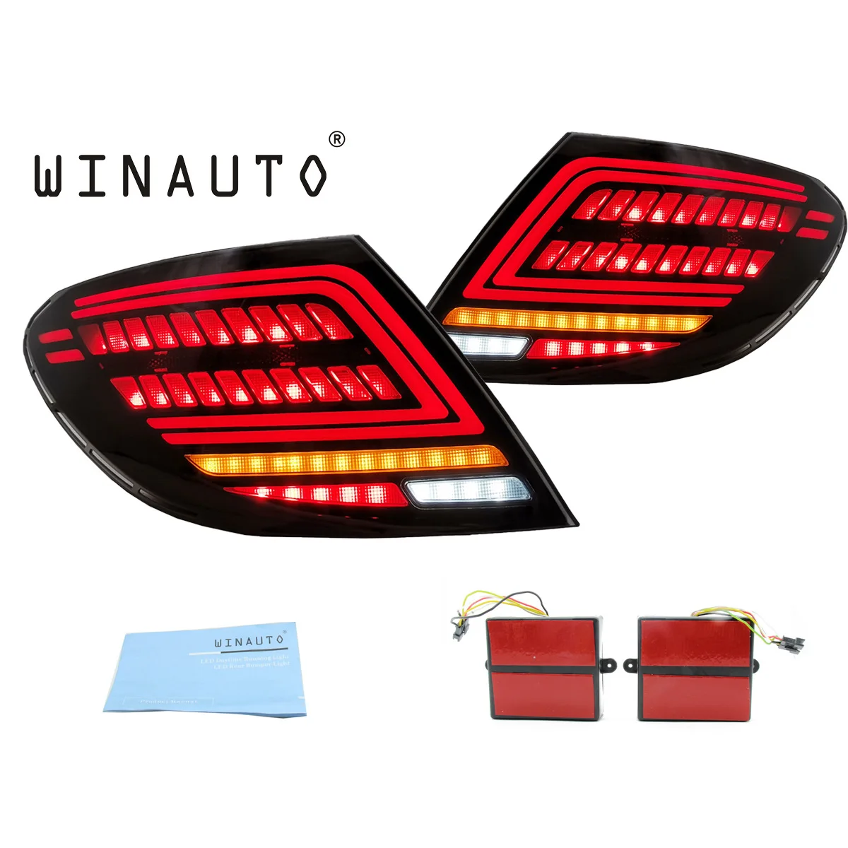 

JunCar is suitable for Mercedes-Benz BZ C-Class W204 2007 to 2014 blackened LED taillight assembly modification
