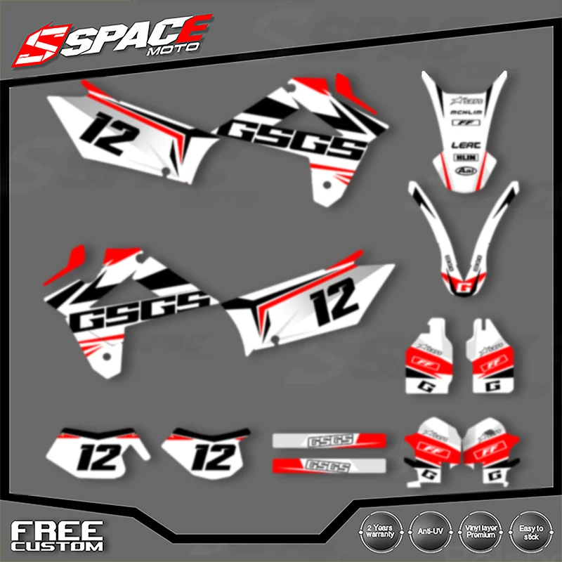 

SPACE Custom Motorcycle Graphics Background Decal for GASGAS 2007 2008 2009 EC Decals Stickers Kits 08