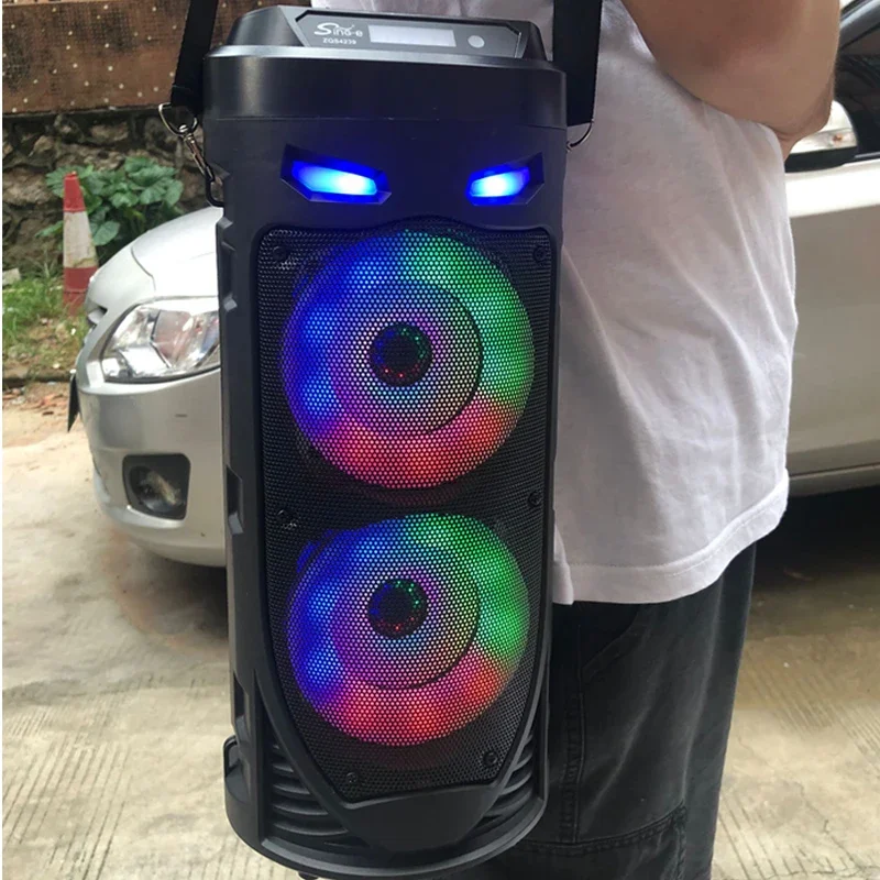 30W Wireless Column Big Power Stereo Portable Bluetooth Speaker Subwoofer Bass Party Speakers with Microphone Family Karaoke USB