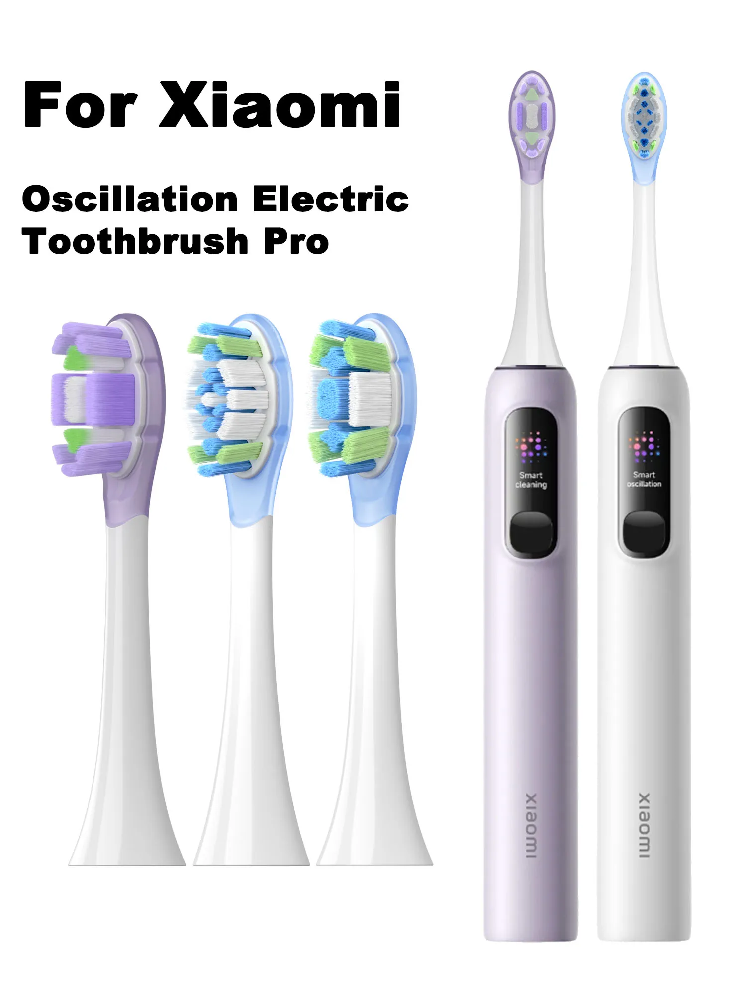 4PCS Replacement Brush Heads For Xiaomi Oscillation Electric Toothbrush Pro Mijia MES610 MES609 Toothbrush Head Soft Bristle image 5