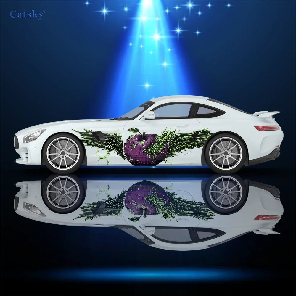 Apple Lightning Wings Car Vinyl Wraps Decal Self-adhesive PVC Sticker Suitable for Trucks SUV Decoration Auto Accessories Gift