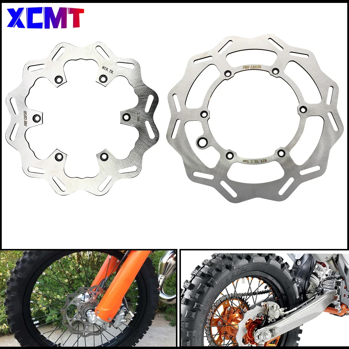 

Motorcycle 260MM 220MM Front Rear Brake Discs Rotors For Husqvarna FE TE FC FX TC TX 125 250 300 350 400 450 501 2014-2023 parts