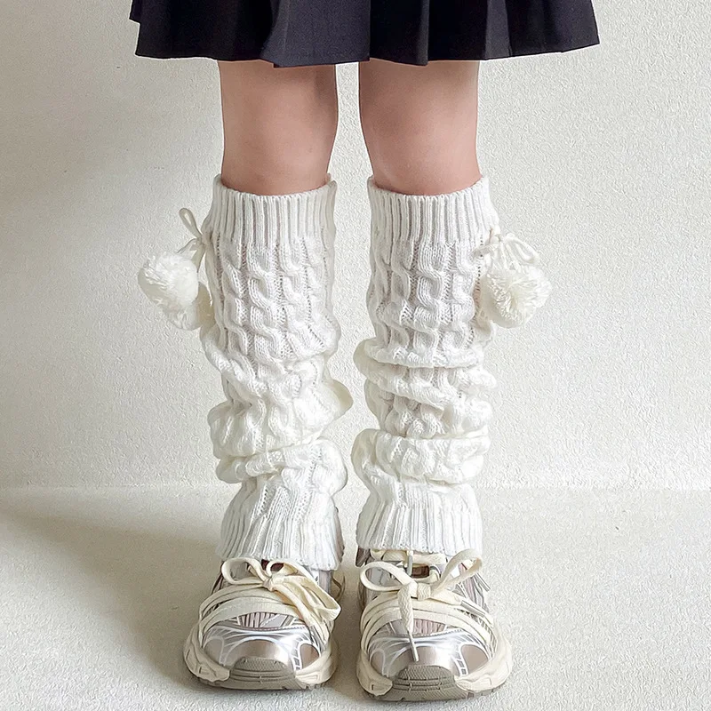 

autumn and winter new twist ball kids girls socks cover baby Korean version fashion