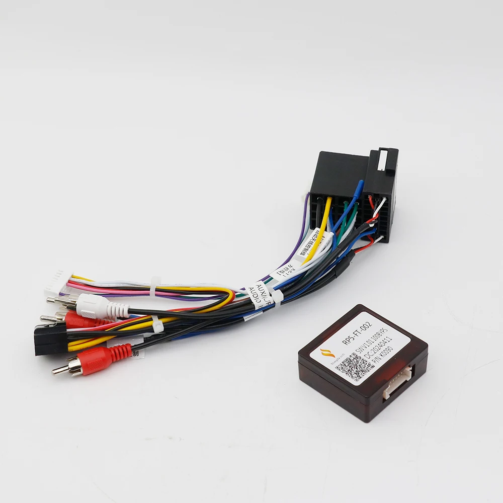 Car 16pin Wiring Harness Adapter Canbus Box Decoder Android Radio Power Cable For Fiat Bravo RP5-FT-002