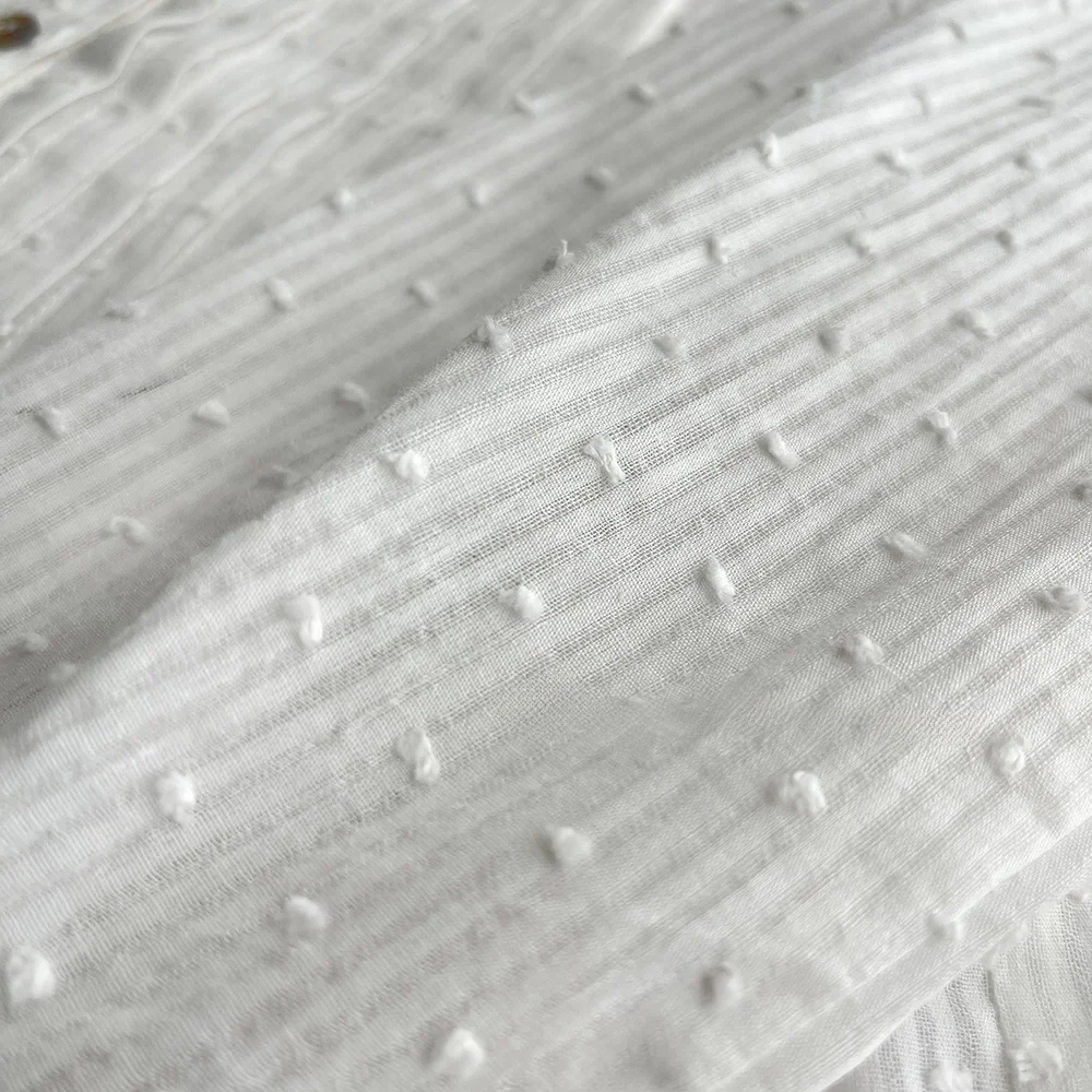   เสื้อทรงสลิมอเนกประสงค์ผ้าฝ้ายแท้ทรงกลมสไตล์เกาหลี แขนยาว แต่งกระดุม สีพื้น