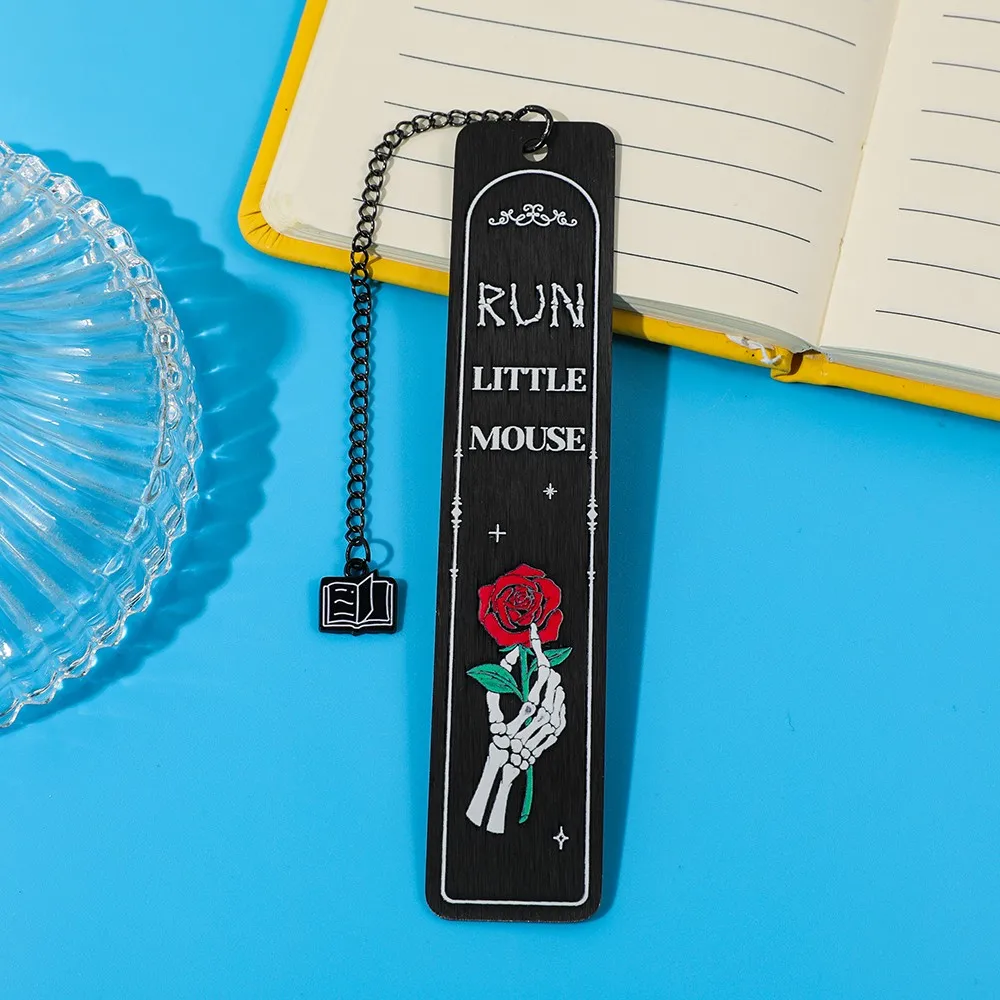 

Dark Romance Bookmark Gift: Dark Romance themed metal bookmark, black bookmark, for book lovers, reading list gift.