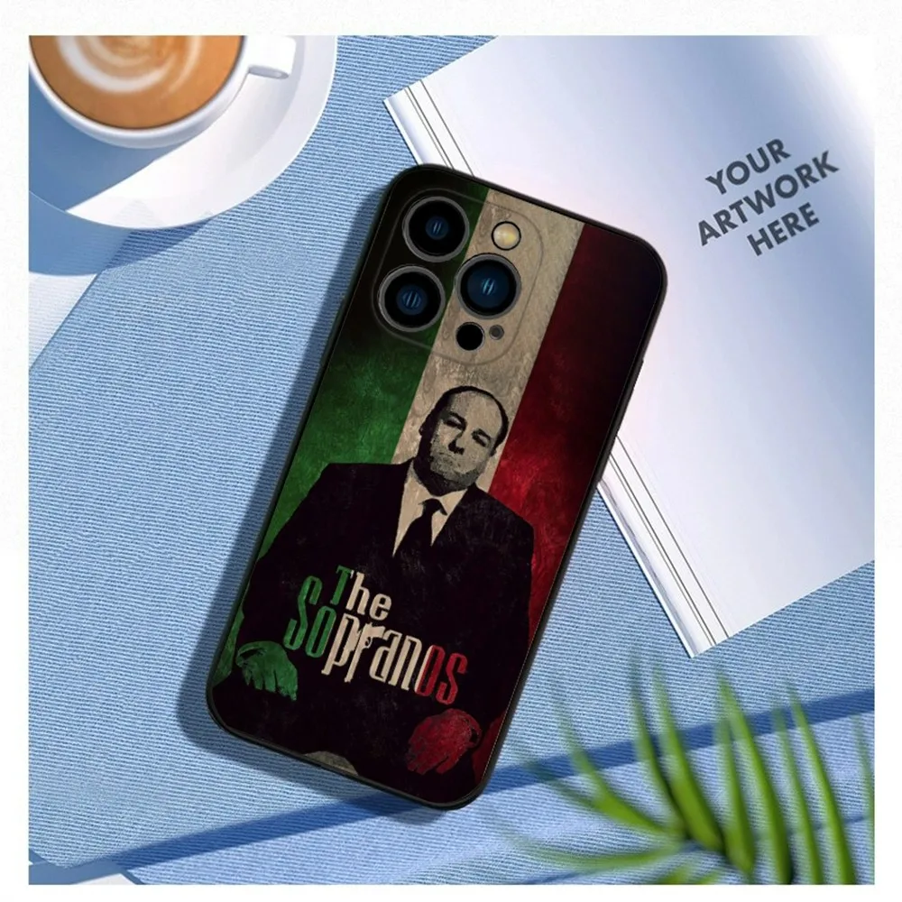 The S-Sopranos Phone Case For iPhone15,14,13,12 Mini 11 Pro XR,X,XS,MAX 7,8 Plus Silicone Cover Soft Black image 6