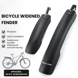 1 Set Bicycle Fender Set with Screws Thicken Widen Mud Guards Mountain Bike Front/Rear Mud Guards Cycling Tire Mudguard Fender