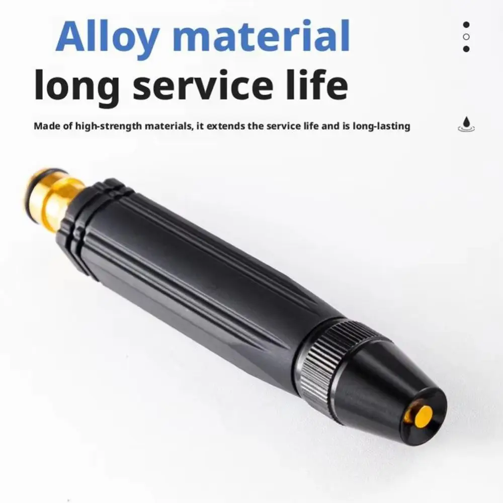 Portable Car Wash Nozzle Direct Spray Adjustable Garden Watering Hose High Pressure Durable Direct Spray Nozzle Outdoor Cleaning