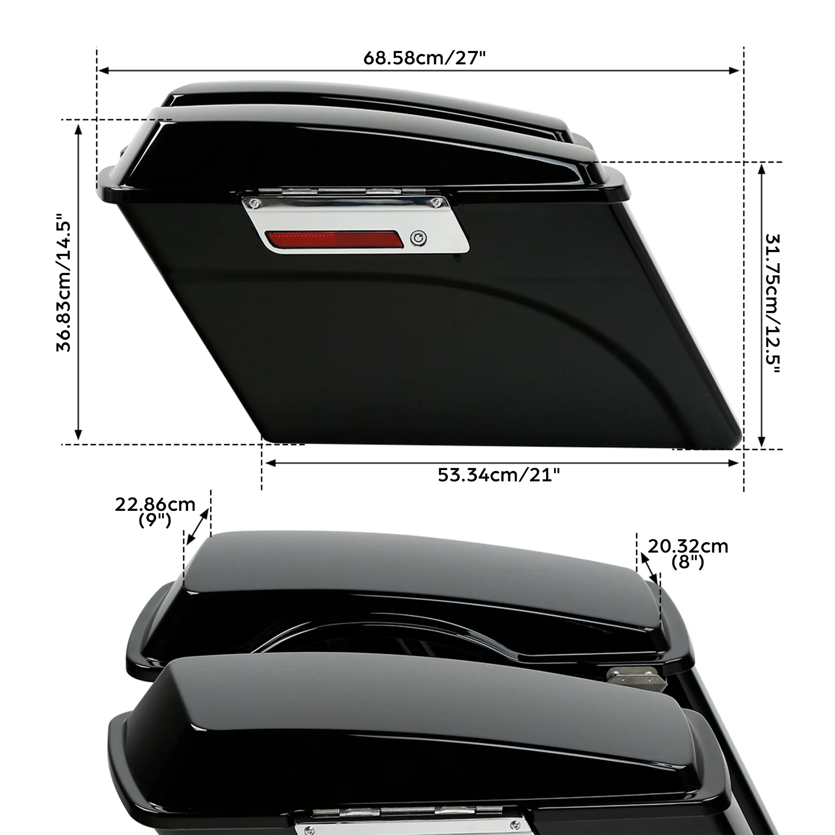 Twarde sakwy motocyklowe Torba podsiodłowa Konwersja bagażnika Uchwyty montażowe Pasuje do Harley Softail 1984-2016 2014 2015 — zdjęcie 7