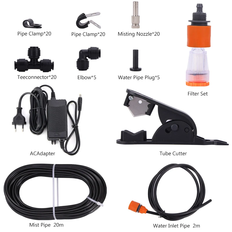 Hot Selling Low Pressure Misting Cooling System Fog Machine Water Sprayer Kit Outdoor Patio Garden