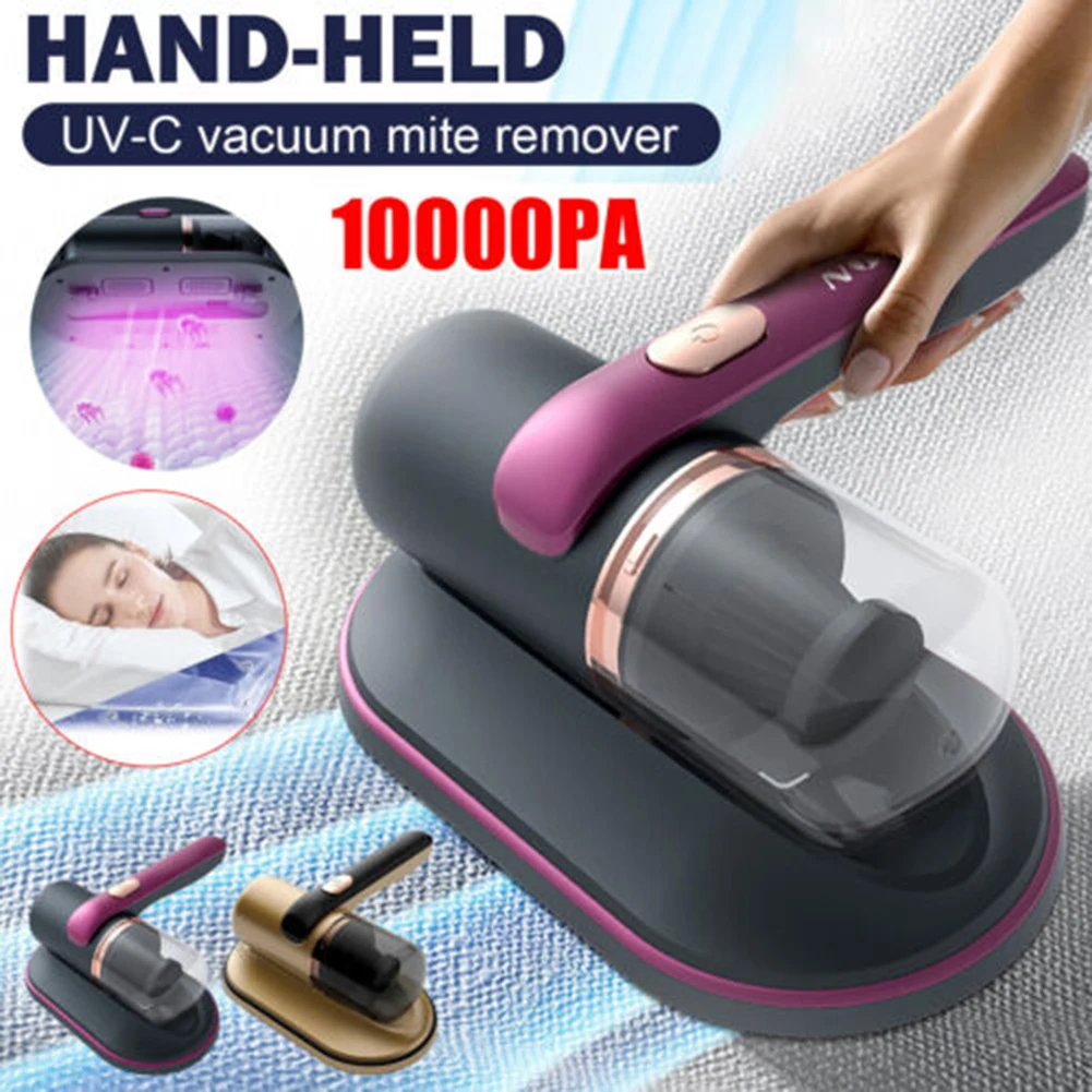 Bed Vacuum Cleaner,Cordless UV Dust Mite,Handheld Robot Cleaning Machine,Home Appliance for Sofas Carpets Fabric Surfaces