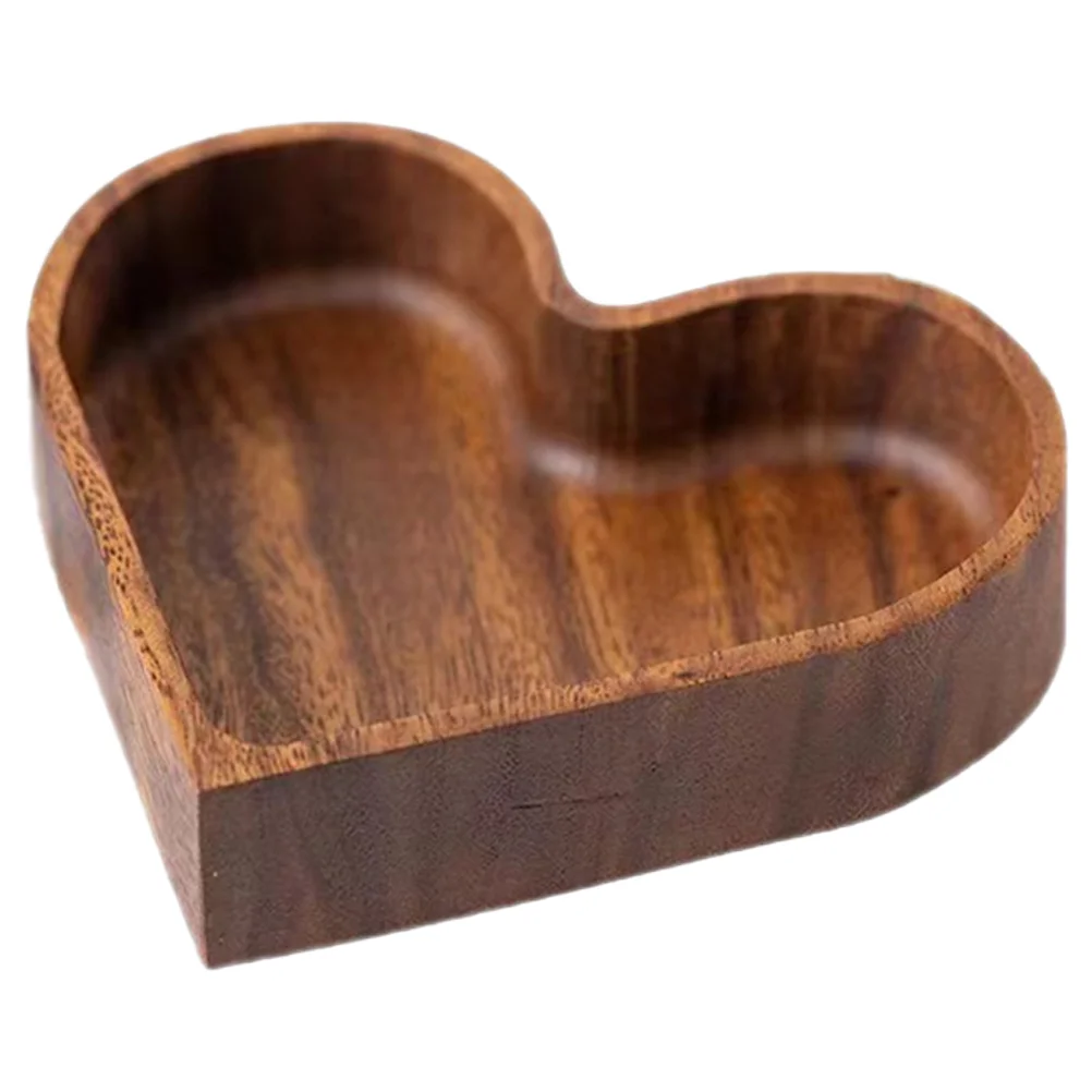 

Heart Shaped Cake Pans Candy Tray Fruit with Lid Charcuterie Boards Food Dried Fruits Serving Wooden Dish