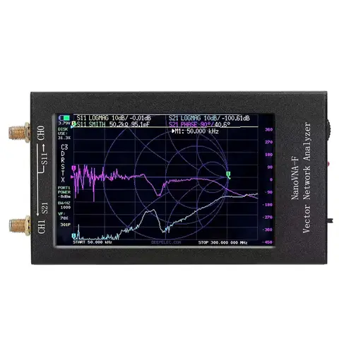A76I 4.3인치 핸드헬드 NanoVNA-F UV 벡터 네트워크 안테나 분석기 SWR 미터 NanoVNA VNA HF VHF UHF +4000MAh 배터리