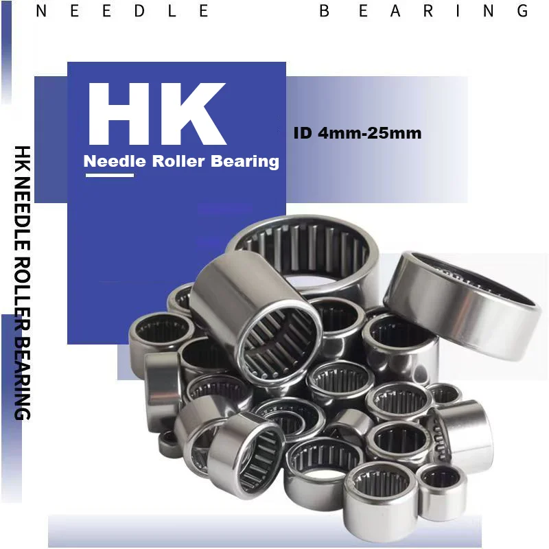 1-10Pcs ID4-25mm Stamped Outer Ring HK Needle Roller Bearing HK0408 0509 0608 0609 0610 0709 0808 0810 0910 0912 091510-HK253315