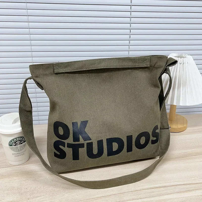 Neue verdickte gewaschene Segeltuch tasche, koreanische Damen handtasche Umhängetasche, Einkaufstaschen für Frauen mit großer Kapazität, Schult aschen für Schüler – Detail 8