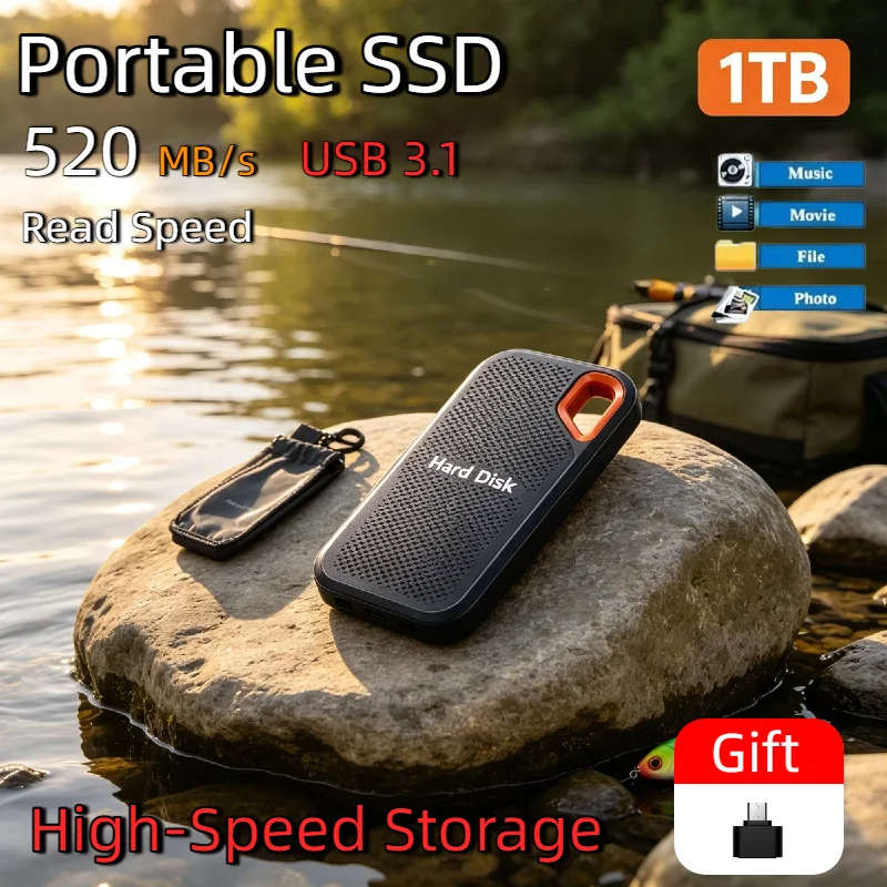 

Pocket Sized E61 2TB External Solid State Drive Ultra Lightweight Plug Play No Driver for Windows Mac Laptop Linux Supreme Ultra