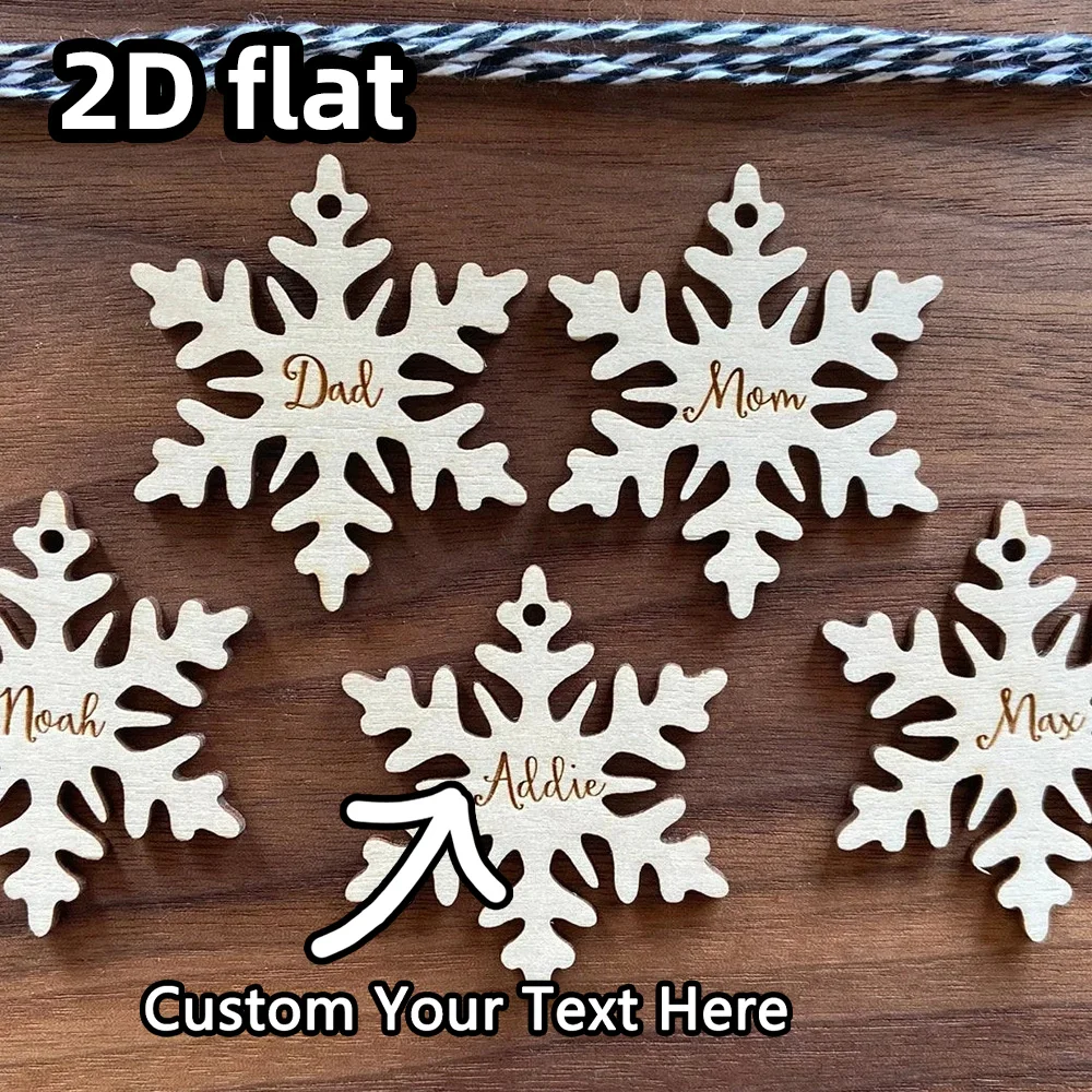 علامات ندفة الثلج لعيد الميلاد الشخصية |   الحلي عطلة صغيرة |   لوحات اسم تخزين مخصصة للديكور الاحتفالي
