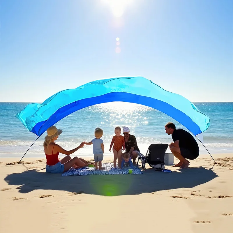 

Outdoor Products Wind Powered Seaside Canopy Portable Sunscreen Awning Light Quick Open Beach Tent