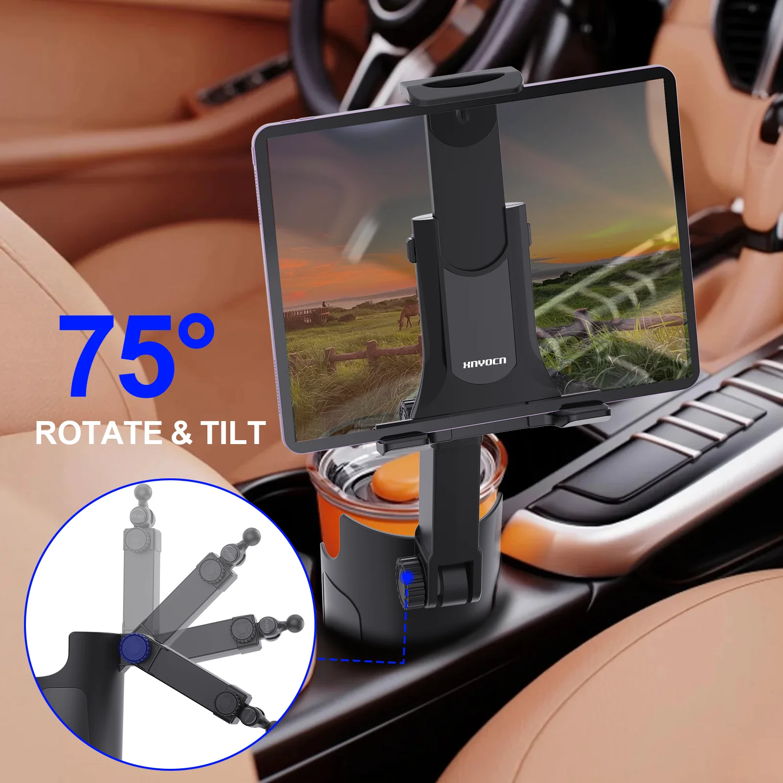 Car Cup Tablet Stand Phone Holder Expander Multifunction Support Adapter for Auto Interior Drink Organizer Storage Accessories