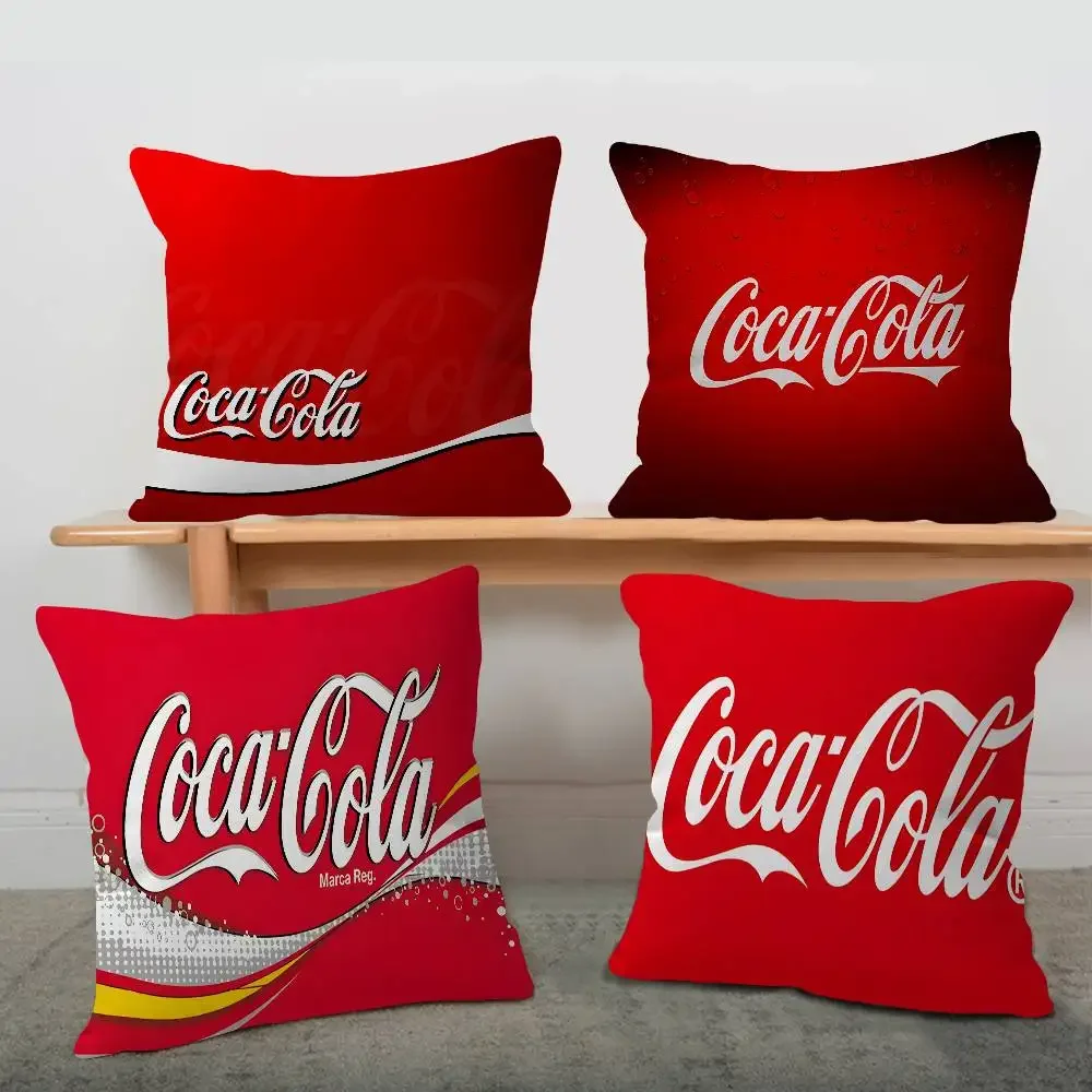 C-Cocas C-cola Vintage Logo Lucky Dragon Pillow Cover Sofa Cushion Cover Home Room Decoration Children Gift