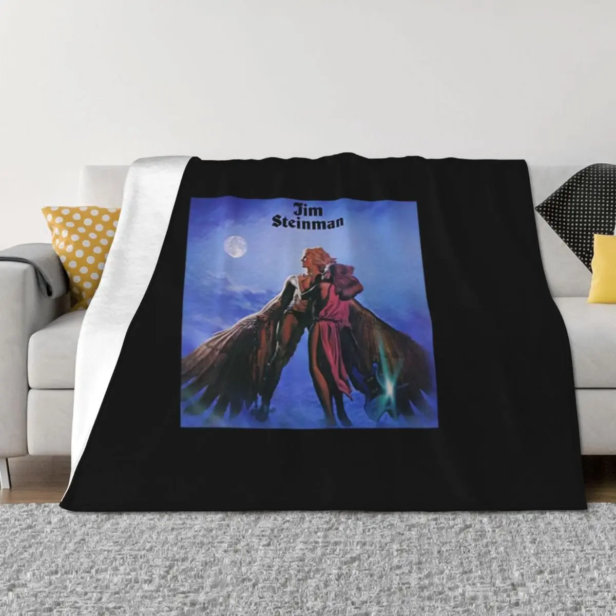 

JIM STEINMAN MUSIC SOLO Throw Blanket Quilt Vintage Decoratives Bed linens Blankets