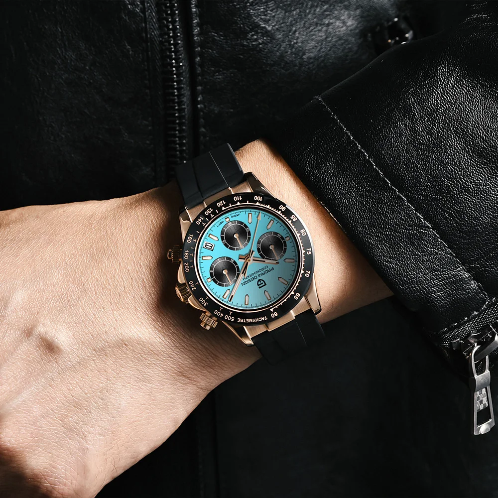 2025PAGANI DESIGN 40 مللي متر V2 ساعة كوارتز رجالية توب الياقوت متعدد الوظائف كرونوغراف للرجال موضة الفولاذ المقاوم للصدأ 10BAR صندوق هدايا