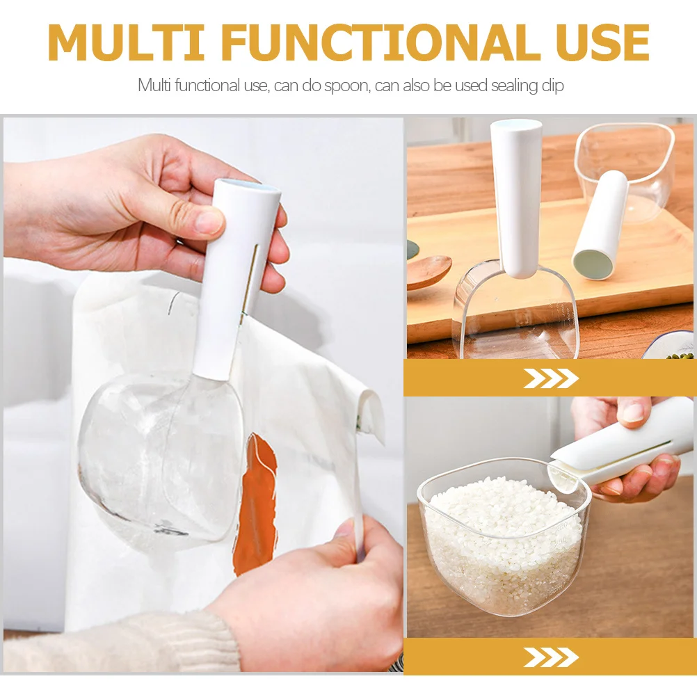 

Plastic Measuring Cup With Scale For Rice Flour Kitchen Gadget Food Measurement Tool Transparent Lightweight Cereals Container