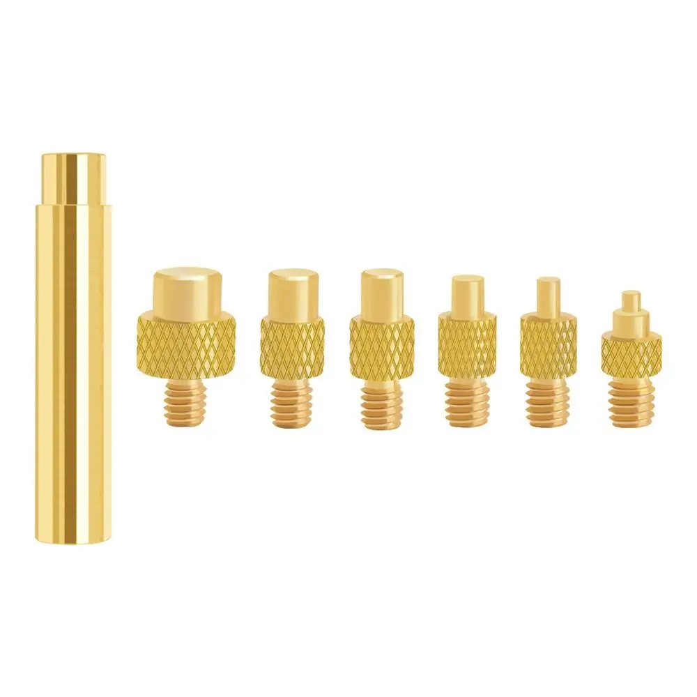 1Set Universal 936 T12 Soldering Iron Tip Brass M2-M8 Heat Insert Nut Tip Hot Nut with Adapter Internal/External Thread Head