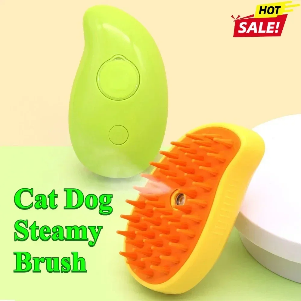 Cat Dog Steamy Brush Steam Brush Electric Sprayer for Massage Pet Grooming tool Shedding 3 in 1 Electric Sprays Massage Combs