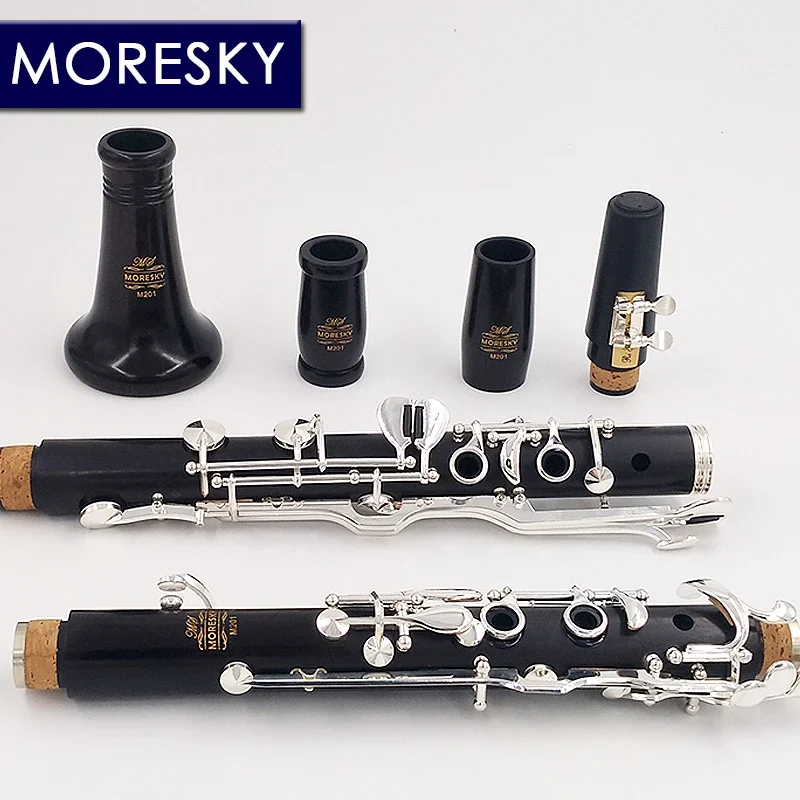 Oehler System clarinet  G Tune Ebony clarinet Silver plated keys MORESKY M201