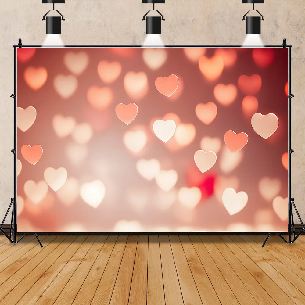 NITREE Red Heart-Shaped Creative Confession Scene Background Valentine's Day Love Photo Studio Photography Backdrops RQ-46