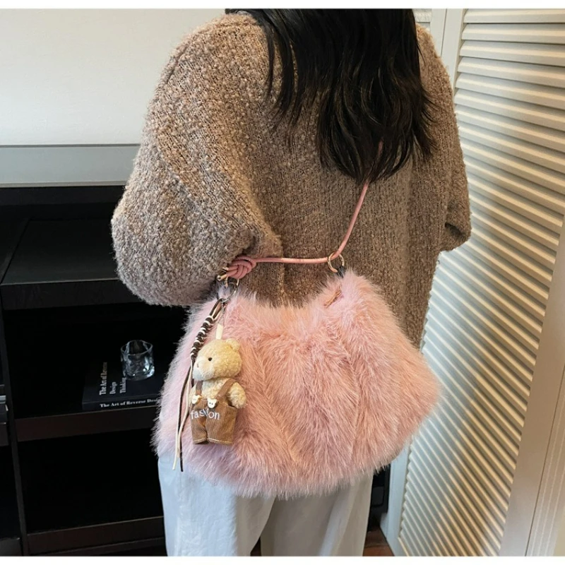 

Ретро модная сумка через плечо, универсальная большая вместительная сумка на одно плечо, высококачественная нишевая сумка-ведро