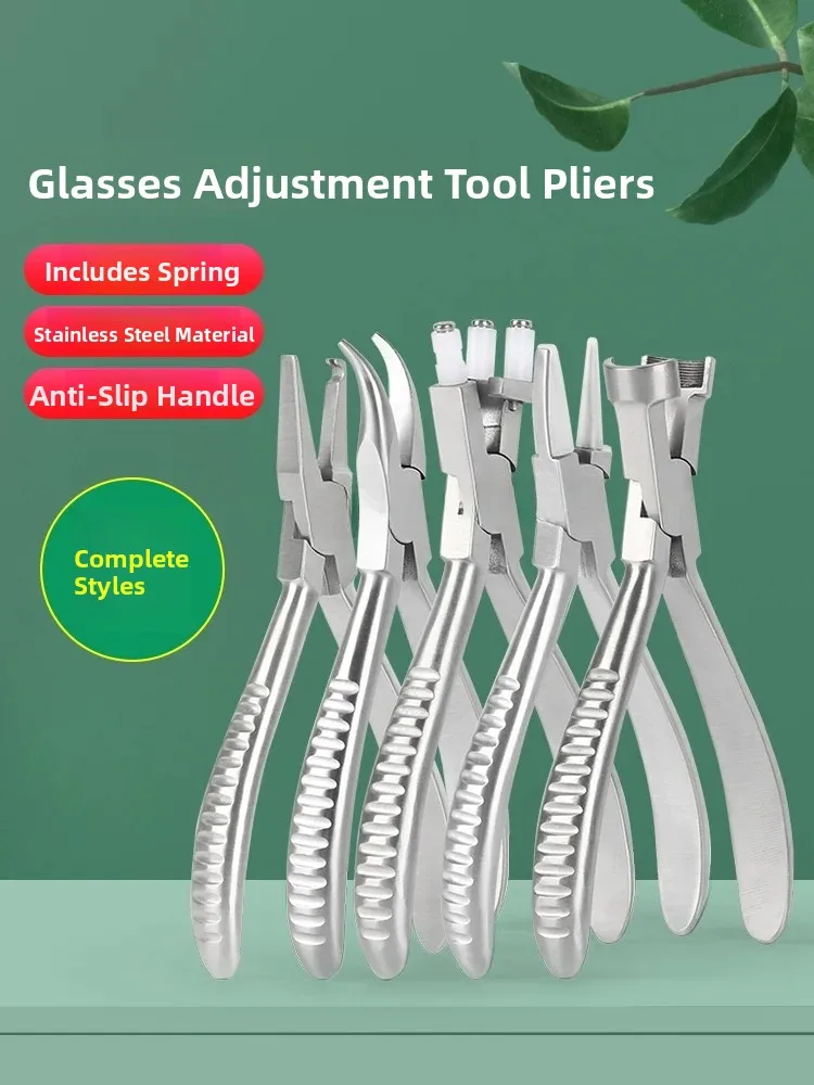 High Strength Adjustable Nose Pad And Temple Arm Pliers for Glasses Repair   Knife Style Optical Tool with Screwdriver