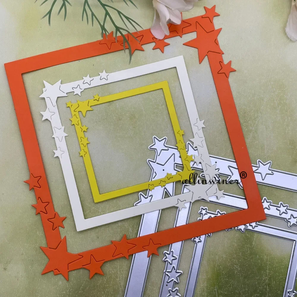 

Star square frame Metal Cutting Dies for DIY Scrapbooking Album Paper Cards Decorative Crafts Embossing Die Cuts
