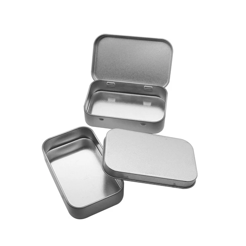 Mini Metal Box Tin-Plated Slide Cover Storage Wedding Jewelry Pill Cases Portable Boxes Container Cosmetic Organizer