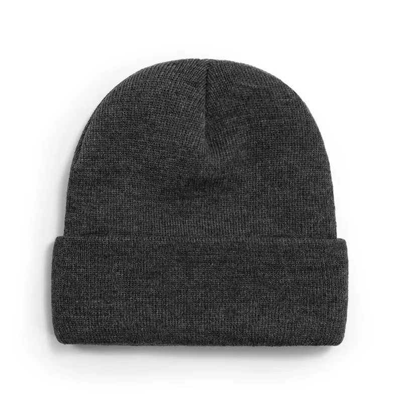 Custom Hat Print Your Own Logo Winter Knitted Keep Warm Cold Cap Unisex Solid Color Hip Hop Crochet Skull Beanie Hats image 2