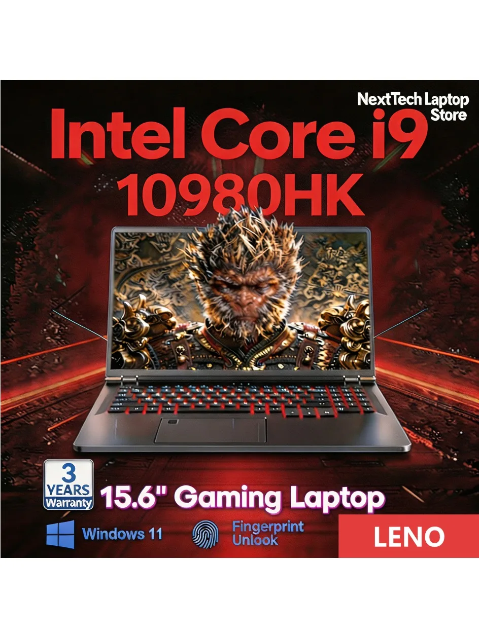 LENO 15,6" Intel Core i9 10980HK Windows 11 Pro Laptop Computer 32GB RAM 512GB 1TB 2TB SSD Draagbare Notebook PC Kantoor Studie - afbeelding 2