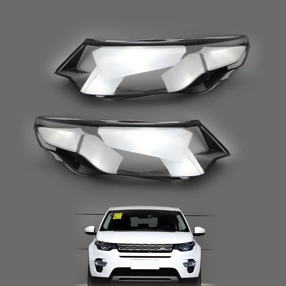 For Land Rover Discovery Freelander 2015-2018 Car Headlight Cover Lamp Shade Headlamp Shell Lens Replace Lampshade