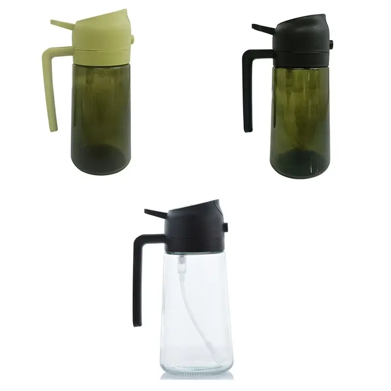 

AK25-2 Стеклянный распылитель для масла 2-в-1, дозатор для оливкового масла, антипригарный распылитель для масла, инструменты для гриля, для приготовления пищи, салатов и жарки на гриле