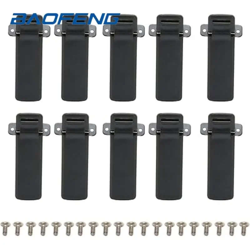 10Pcs Radio Belt Clip Replacement Walkie Talkie Belt Clip for Baofeng UV-5R UV-5Ra UV-5Rb UV-5Rc UV-5Rd UV-5Re Two Way Radio