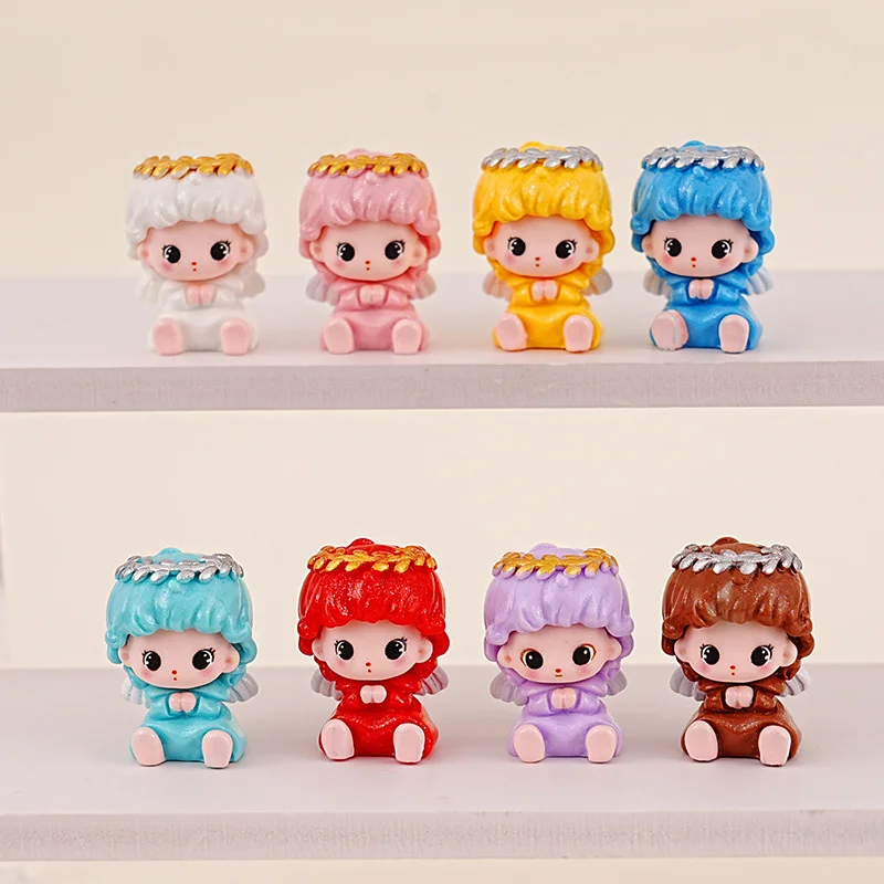 

Olive Branch Angel Doll Mini Figure Cartoon Resin Mini Figure Ornament Desktop Car Cute Decoration