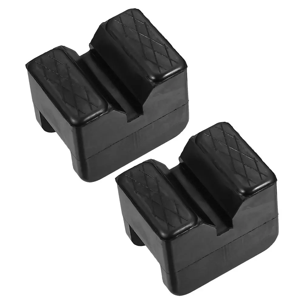 

ULTECHNOVO 2pcs Black Rubber Jack Pads for Floor Jack Trailer Slotted Design Pinch Weld Support Heavy Duty Stabilizer Blocks