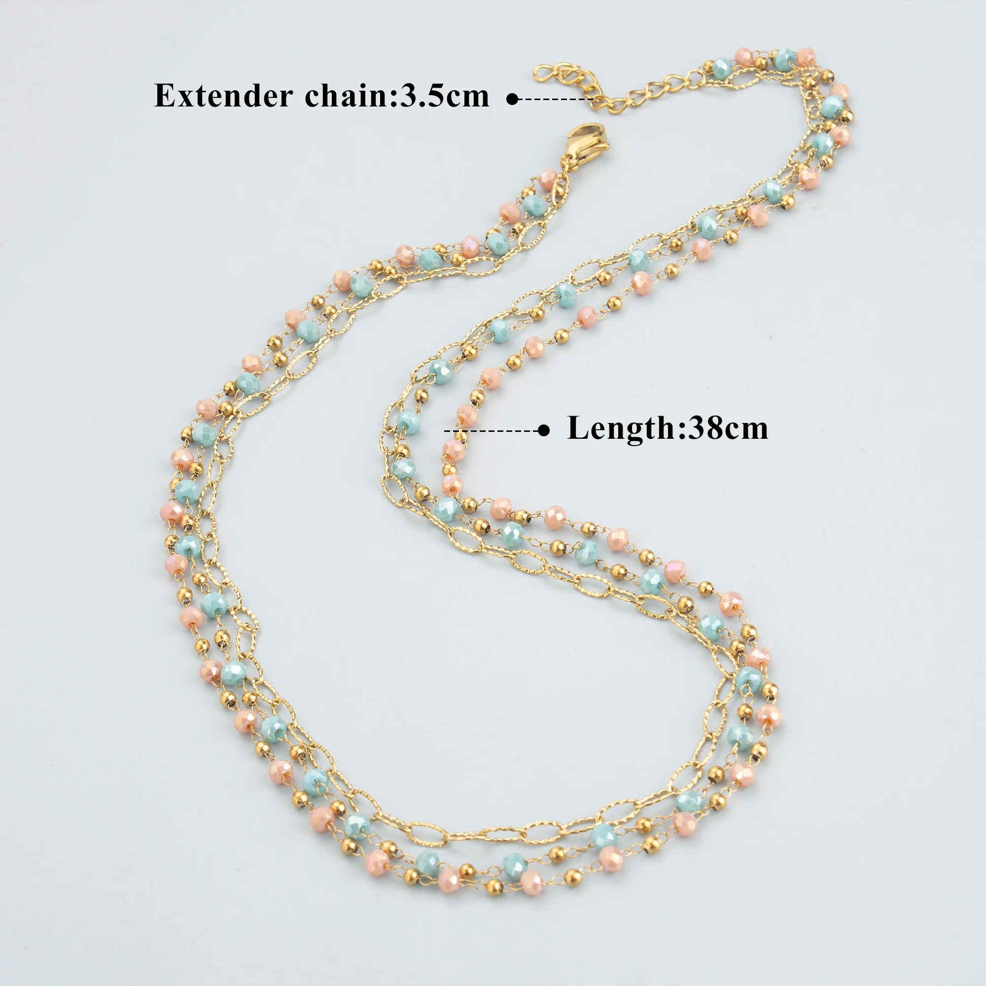 GUFEATHER,1pcs/lot,MH80,necklace for women,charms,18k gold plated,stainless steel,natural stone,hand made,fashion jewelry