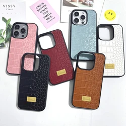 Luxury business Retro Animal PU leather Couple Case for iPhone 16 15 14 Phone Cover 13 12 11 Pro MAX Hard Shockproof Back Funda