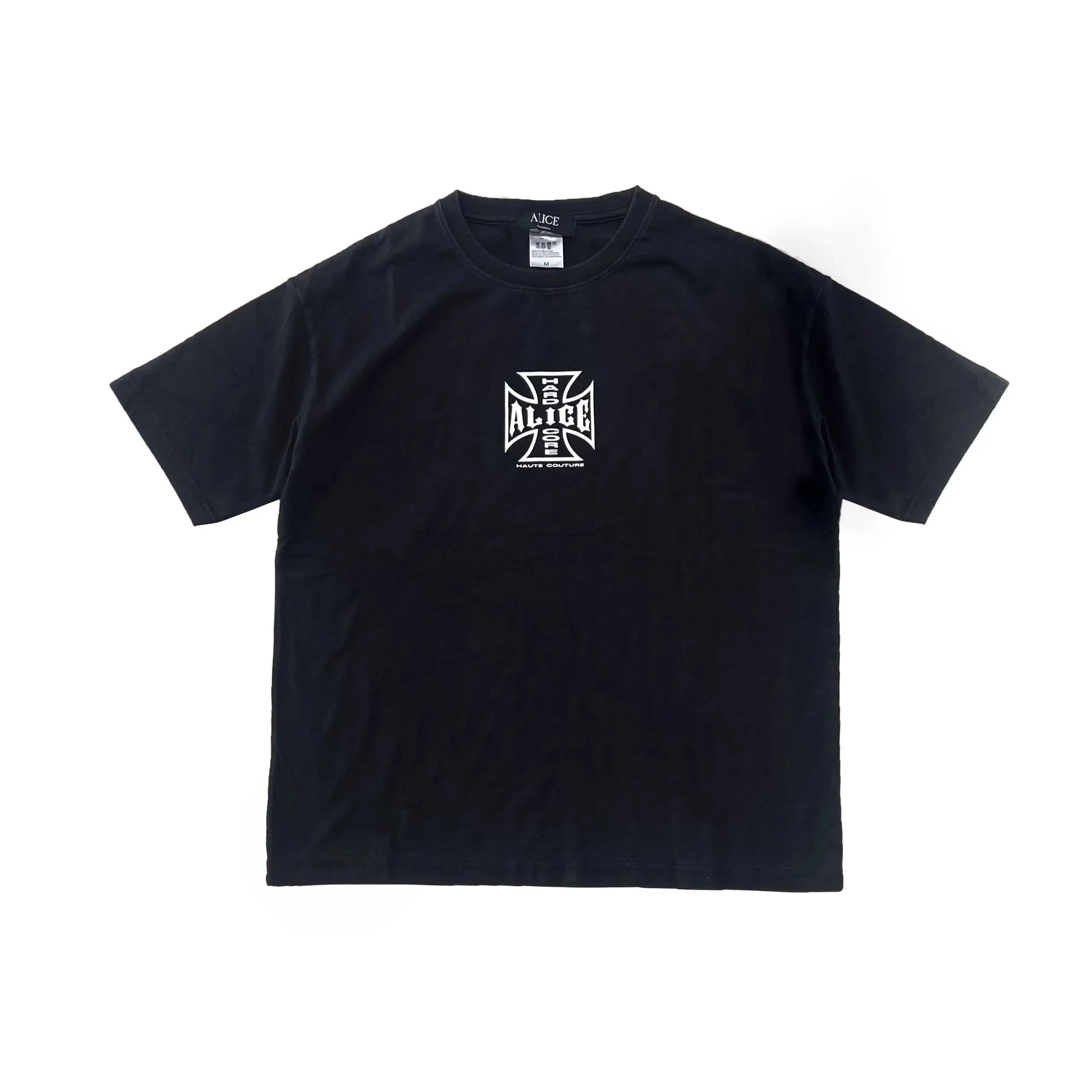 

Alice Hollywood Cross Crack Print Washed Old T-Shirt
